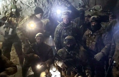 Wagner chief stands in captured salt mine as Russia captures strategic Soledar town